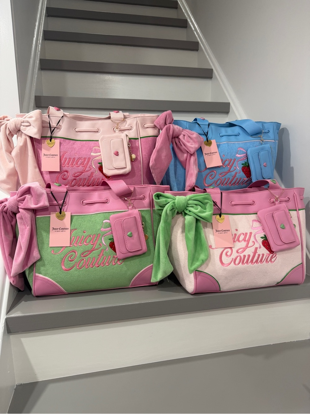 Juicy Couture Strawberry Daydreamer Bundle of 4 Totes - Picture 3 of 3
